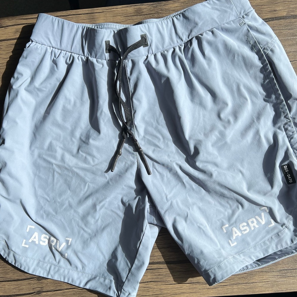 ASRV Tetra-Lite 7” - Linerless Short - Sage/White - Right Pocket Zipper